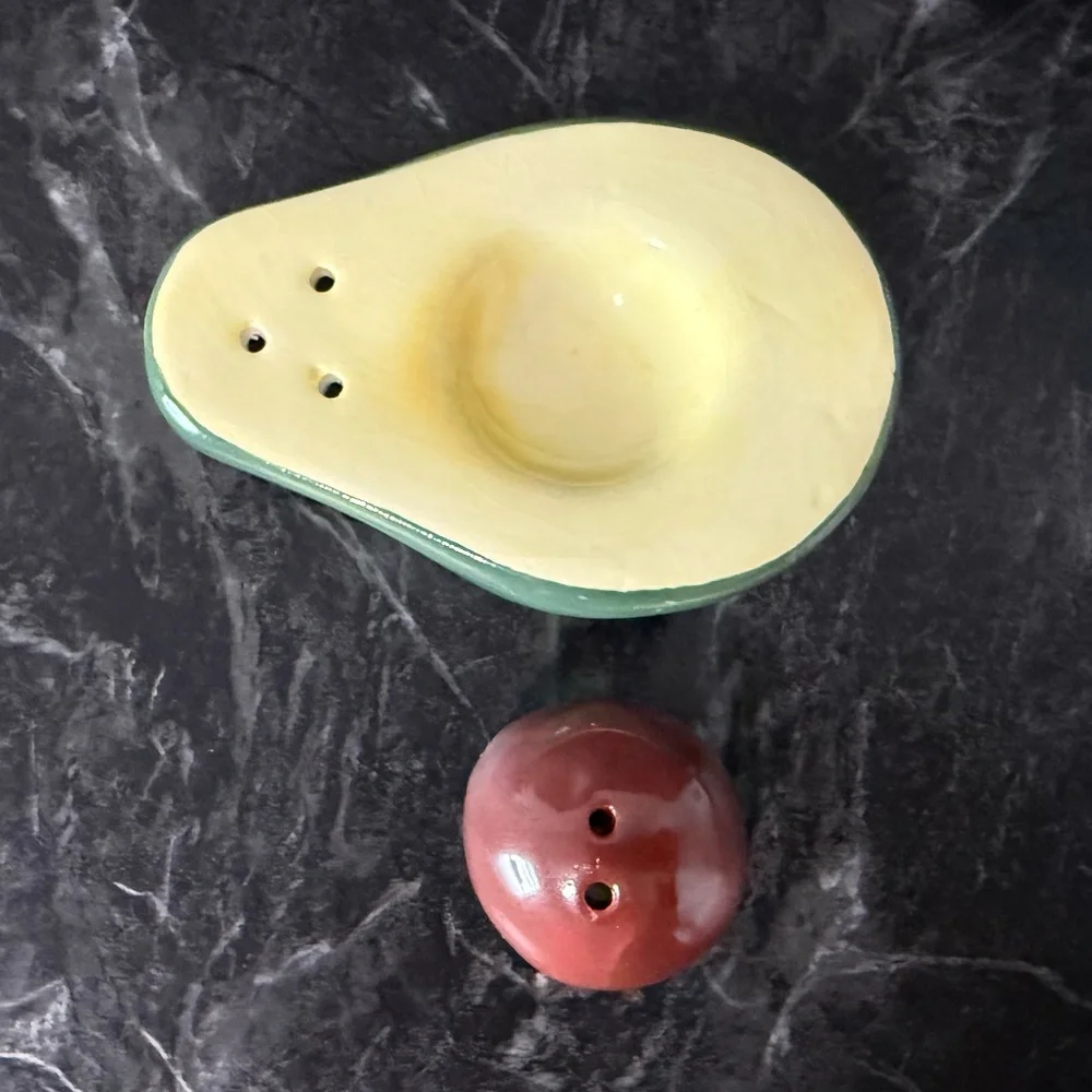 Avocado & Pit Salt and Pepper Shakers
